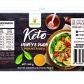 Nutrition facts for Frenchies Keto Honey Dijon Mustard Dressing, featuring a low-carb, sugar-free blend of honey and Dijon mustard with a tangy, savory flavor.