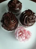 Chocolate Frosting on a cupcake