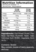 Detailed nutritional values for Frenchies Keto Bagel Premix, showcasing low-carb, high-protein ingredients ideal for a keto-friendly diet.