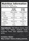 Nutritional information for Frenchies Keto Bread Mix, highlighting key values such as low carbs, high fiber, and protein content, perfect for maintaining a keto lifestyle.