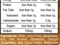 Keto Miso & Ginger dressing Nutrition info